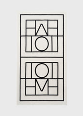Monogram jacquard beach towel tofu