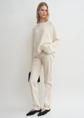 Boxy silk knit cream