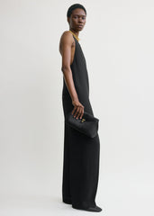 T-lock pony hair clutch black