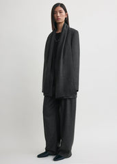 Scarf blazer charcoal