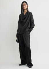 Cowl blouse black