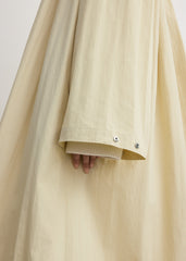 Gathered parachute coat ecru