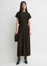 Slouch waist dress bark