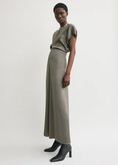 Slouch waist dress taupe