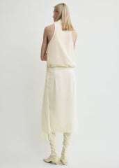 Fringed scarf dress milk