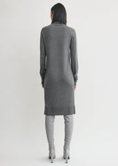 Turtleneck dress mid grey