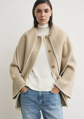 Embroidered scarf jacket harvest