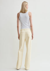 Curved rib tank white