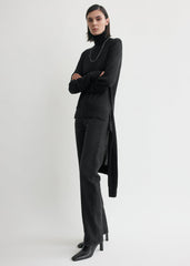 Double-sleeve turtleneck black