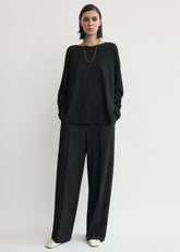 Longline knit black