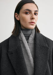 Shearling tuxedo scarf grey