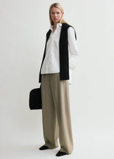 Signature cotton shirt white