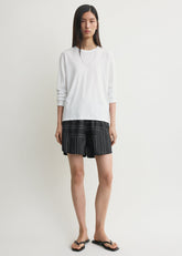 Monogram silk pj shorts black