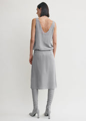 Chiffon slip skirt light grey
