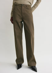 Relaxed twisted trousers pepper
