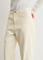 Relaxed twisted trousers sand