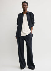 Fluid winter trousers navy