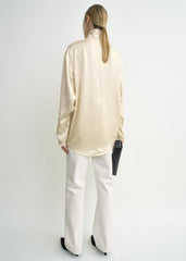 Slouch-neck blouse ecru