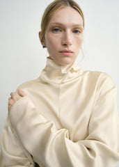 Slouch-neck blouse ecru