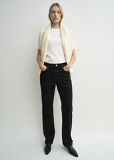 Low straight denim black