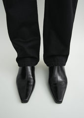 Slim naplack ankle boots black