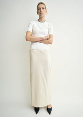 Light wool skirt ecru petite