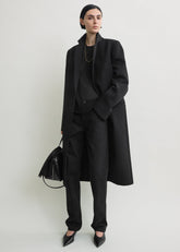 Classic tailored coat black petite
