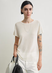 Silk tee ecru