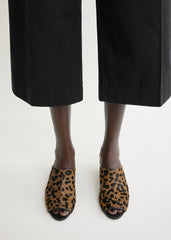 Summer pony hair mules leopard