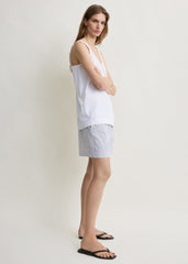 Striped summer shorts blue/yellow