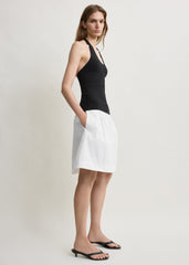 Compact knit halter top black