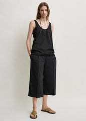 Cropped trousers black petite