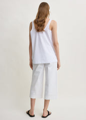 Cropped trousers white petite