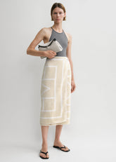Monogram jacquard beach towel sand