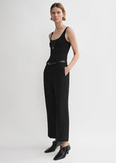 Compact knit tank black