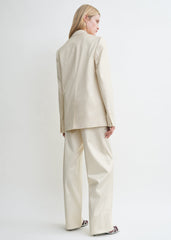 Stitch lapel jacket ecru