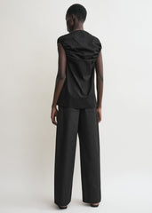 Gathered top black