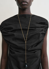 Gathered top black