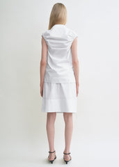 Gathered top white