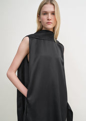 Cocoon scarf dress black