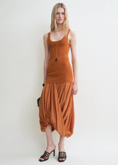 Cocoon tank dress terracotta petite