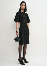 Tee knit dress black