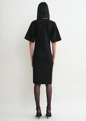 Tee knit dress black