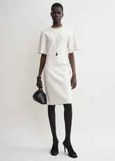 Tee knit dress white