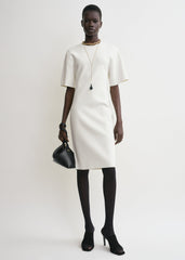 Tee knit dress white