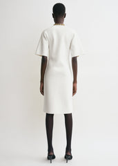 Tee knit dress white