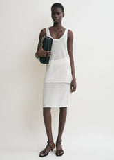 Short knit skirt white