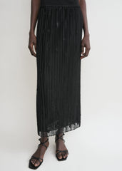 Floral tulle skirt black