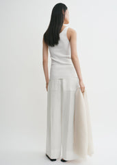 Compact knit tank white