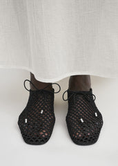 Crochet ballerinas black